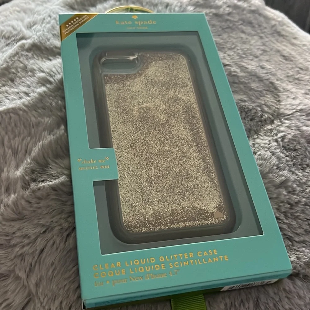 Kate Spade Clear Liquid Glitter Case